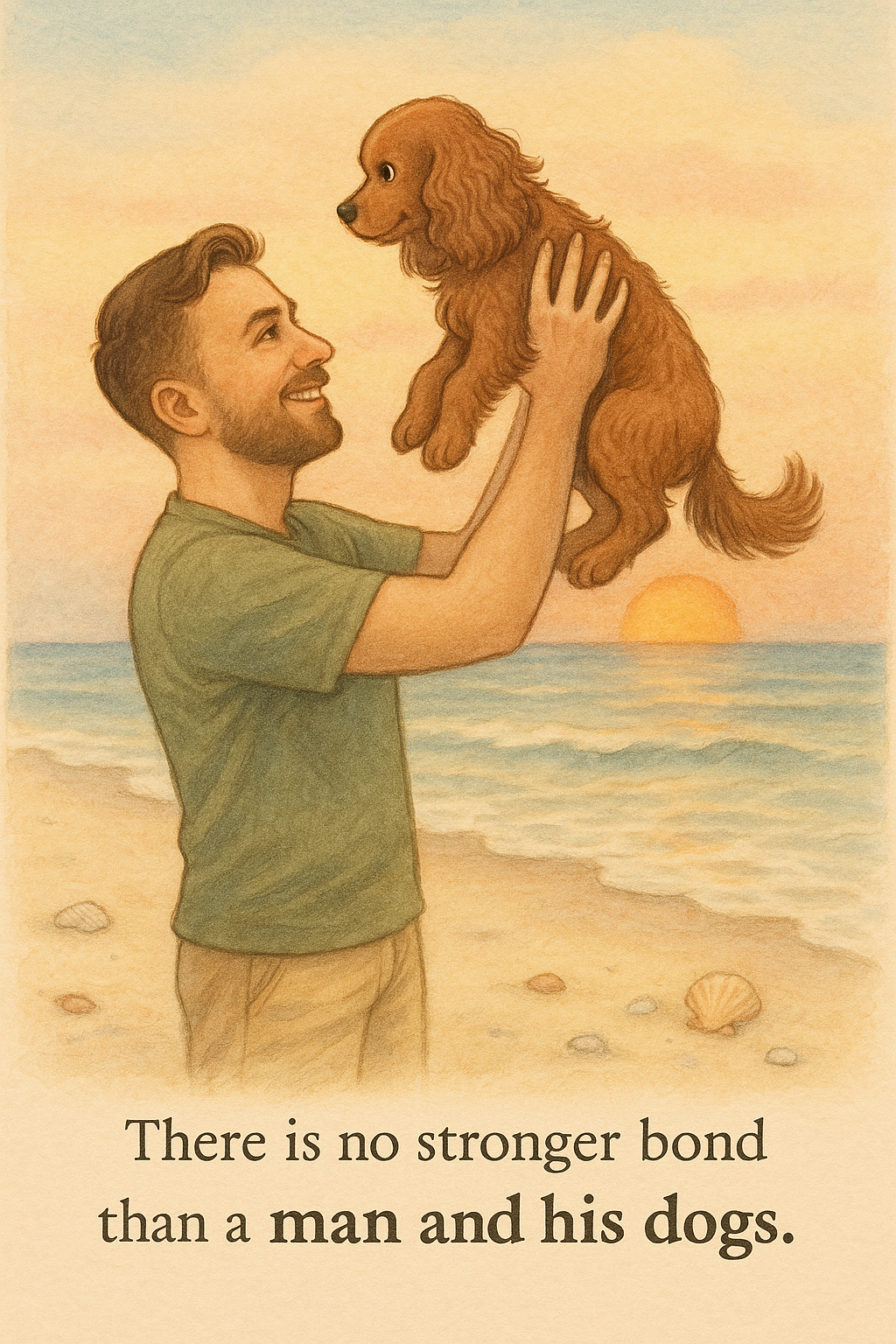 Person and Pet Personalised Illustration